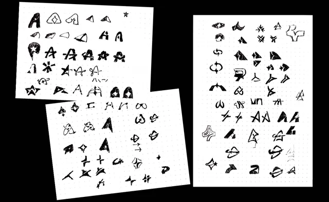 Astracy logo sketches and brand exploration