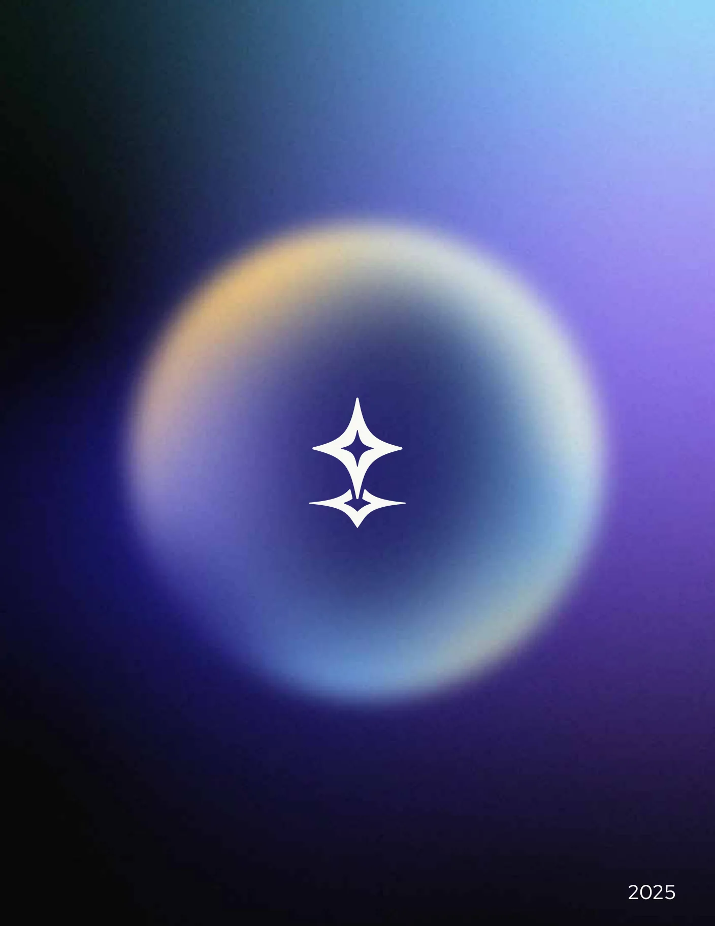 Astracy brand identity, the four-pointed star mark on a cosmic gradient