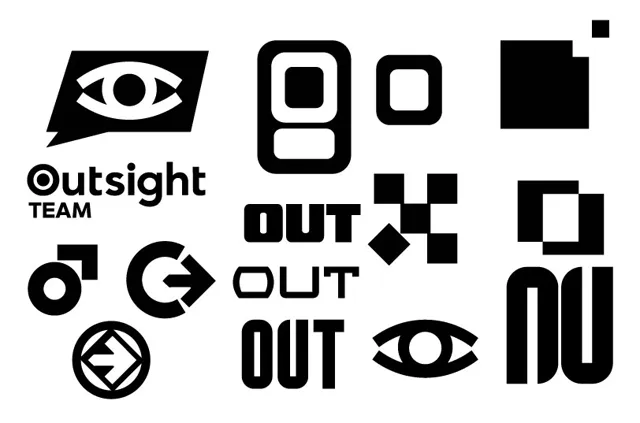 OutSight logo concept explorations
